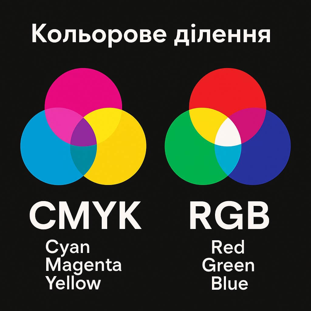 Кольорове ділення — CMYK і RGB
