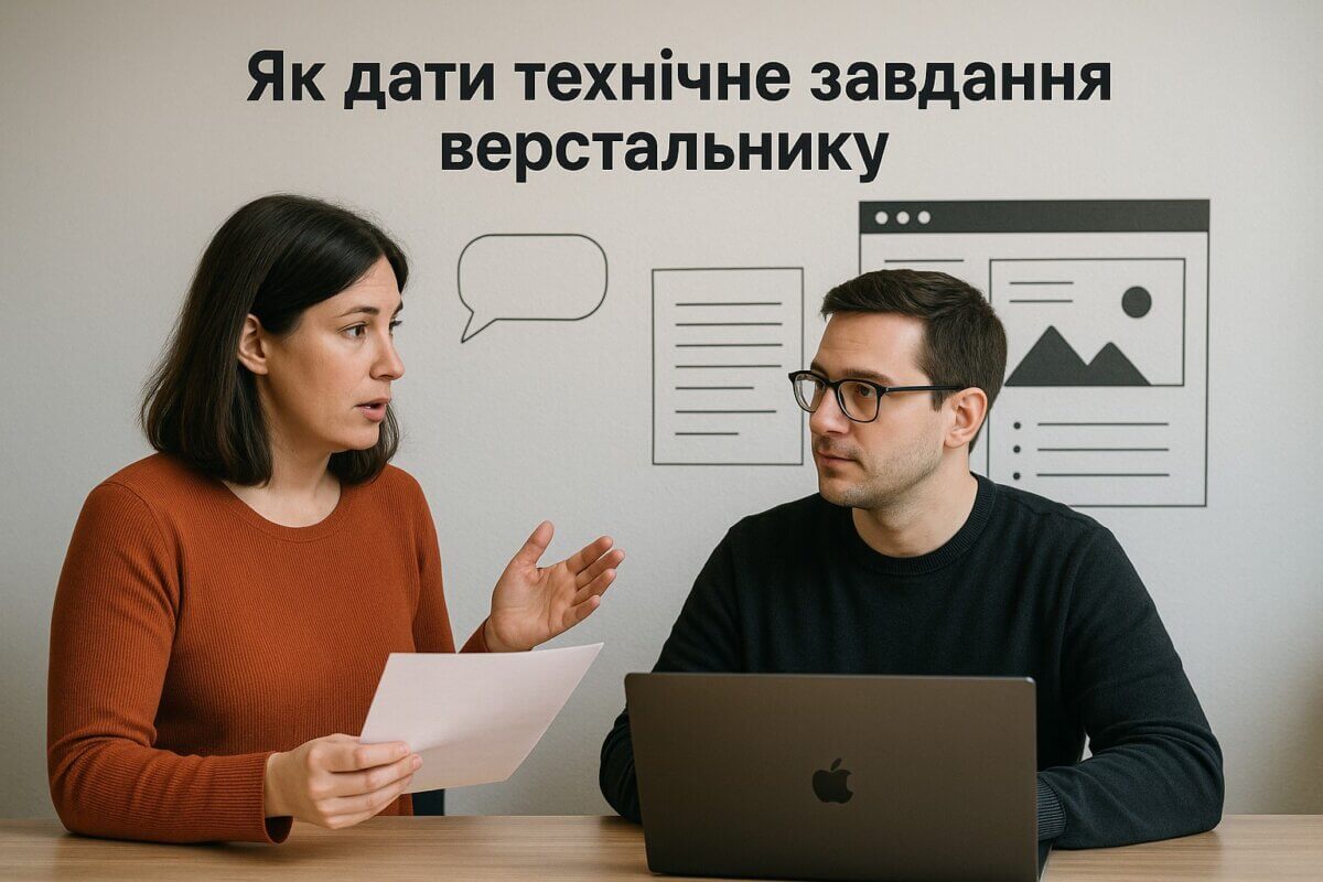Як дати технічне завдання верстальнику