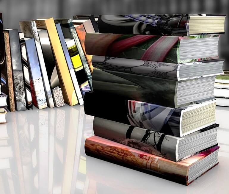 A stack of books